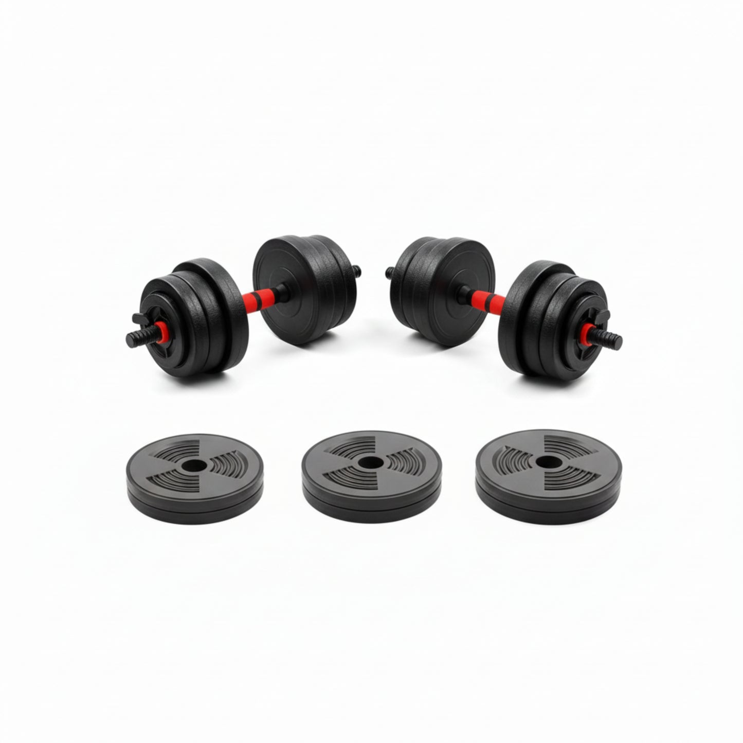 Vue d’ensemble de l’ensemble d’haltères modulable 5-44lbs VivaSport