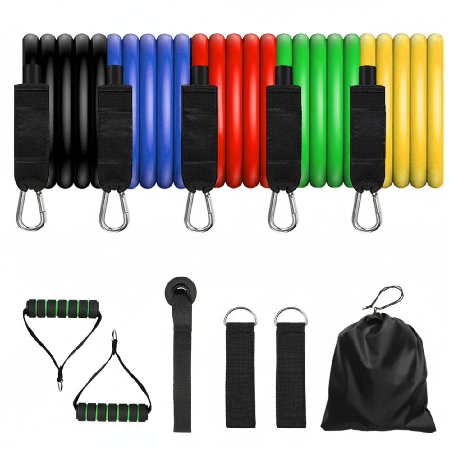 Exercices de musculation du haut du corps avec kit bandes de résistance