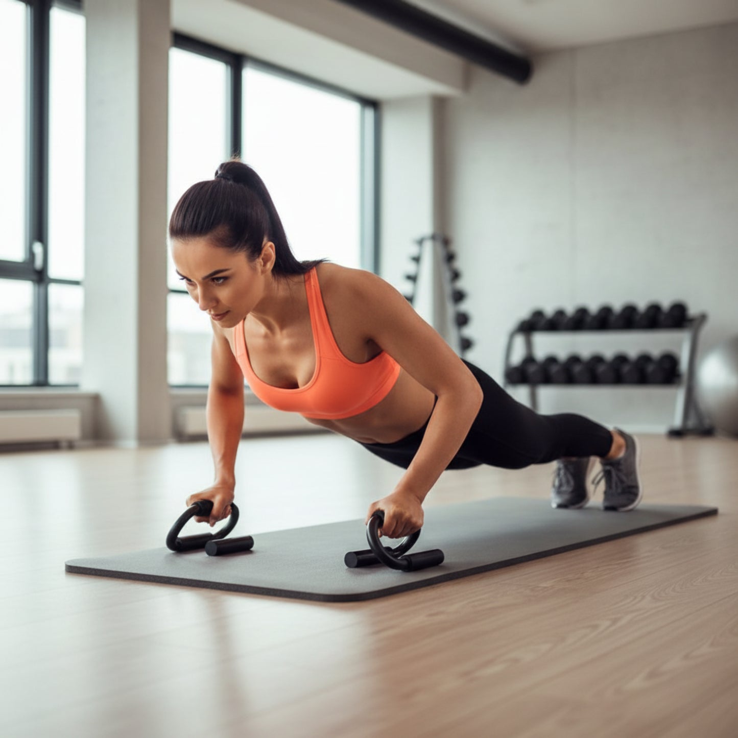 Entraînement à domicile avec supports de pompes en S pour musculation pectoraux