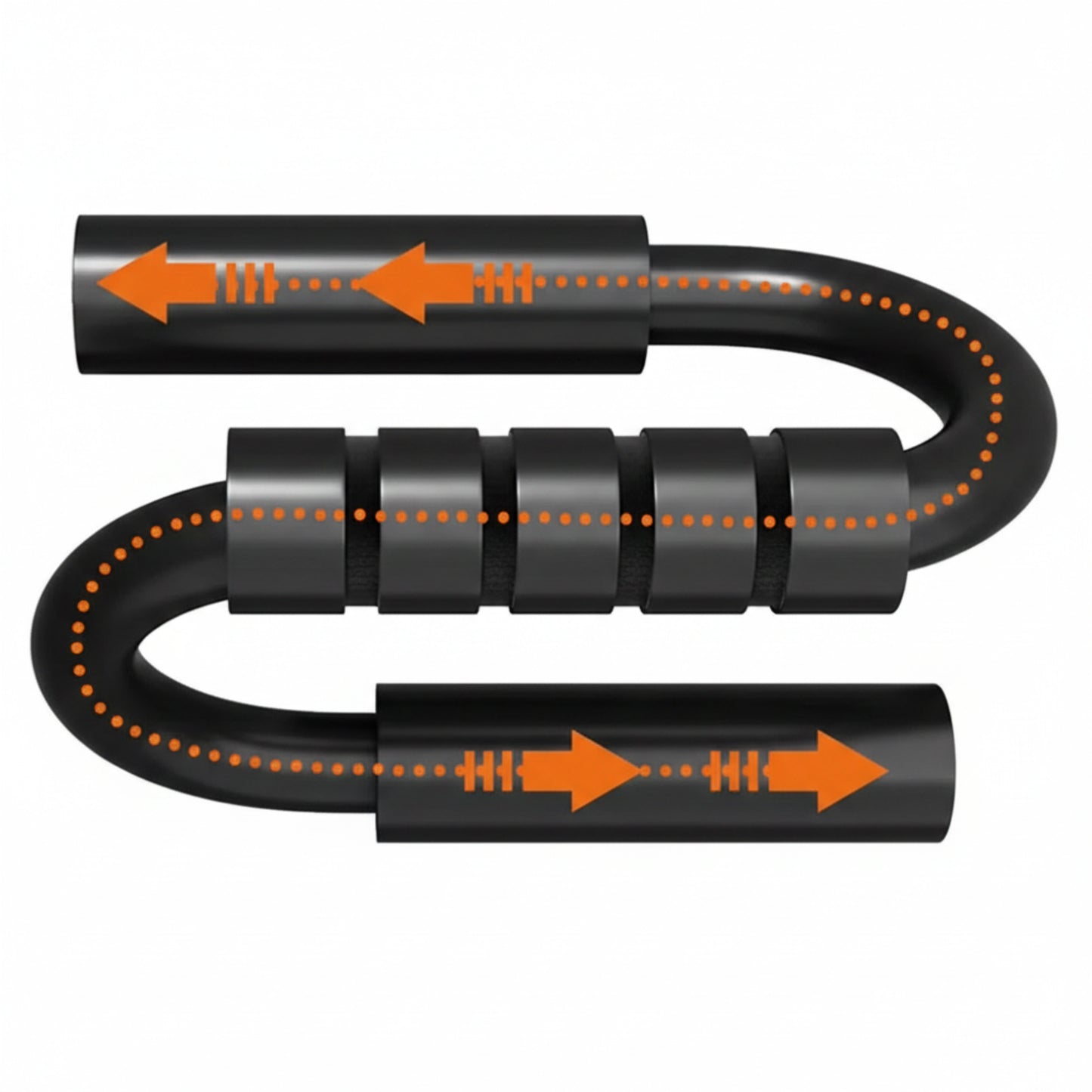 Support push-up en S — détail de la structure en acier renforcé