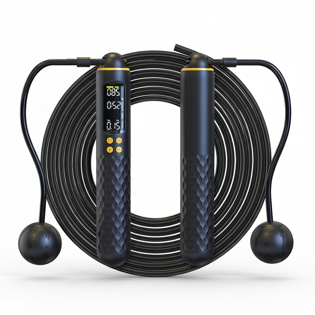 Corde à sauter électronique rechargeable USB sans fil pour fitness
