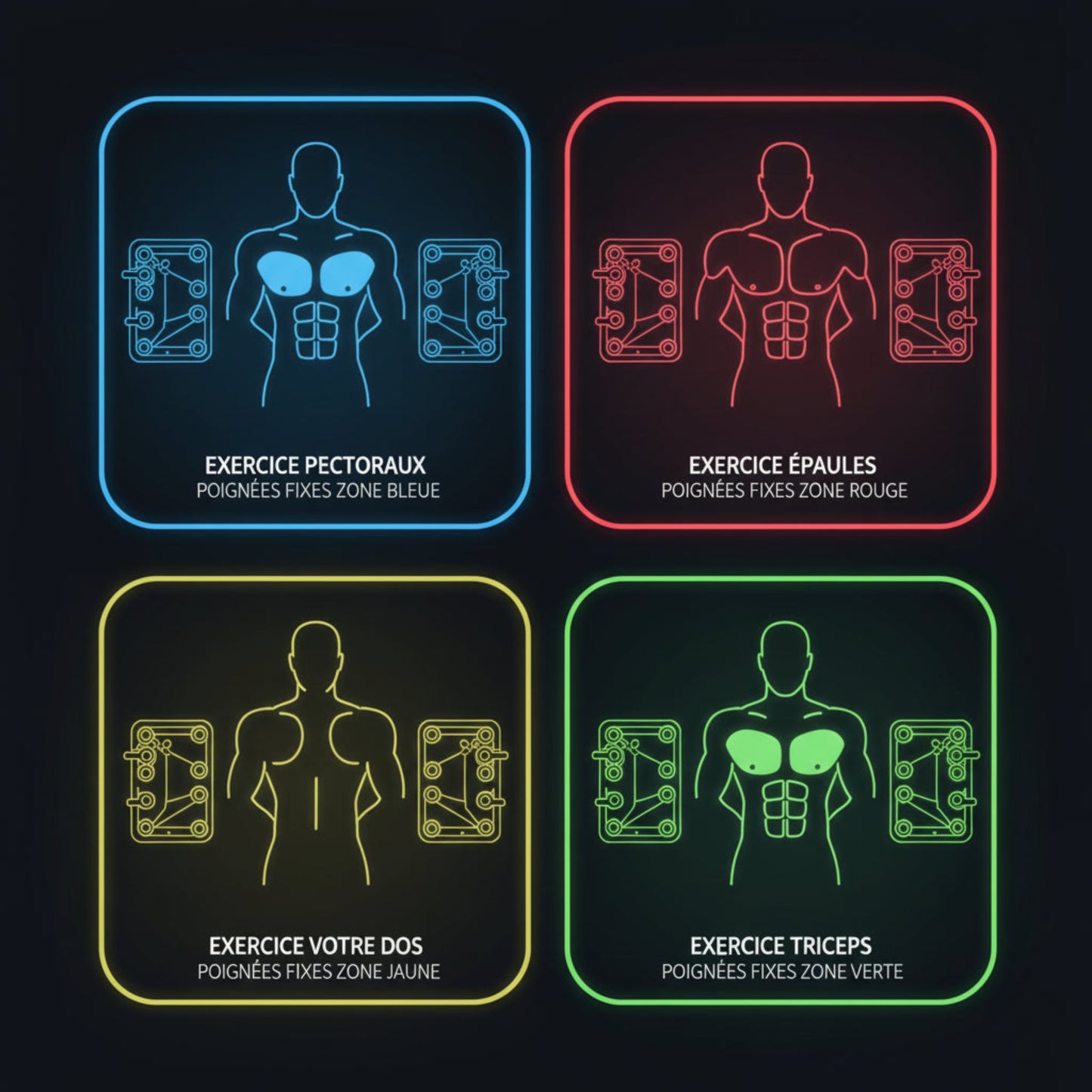 Planche pompes pliable portable pour entraînement maison