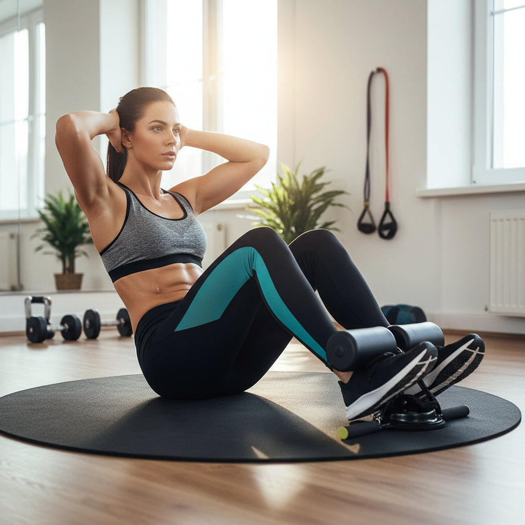 Assistant abdominaux portable avec corde de résistance pour sit-ups
