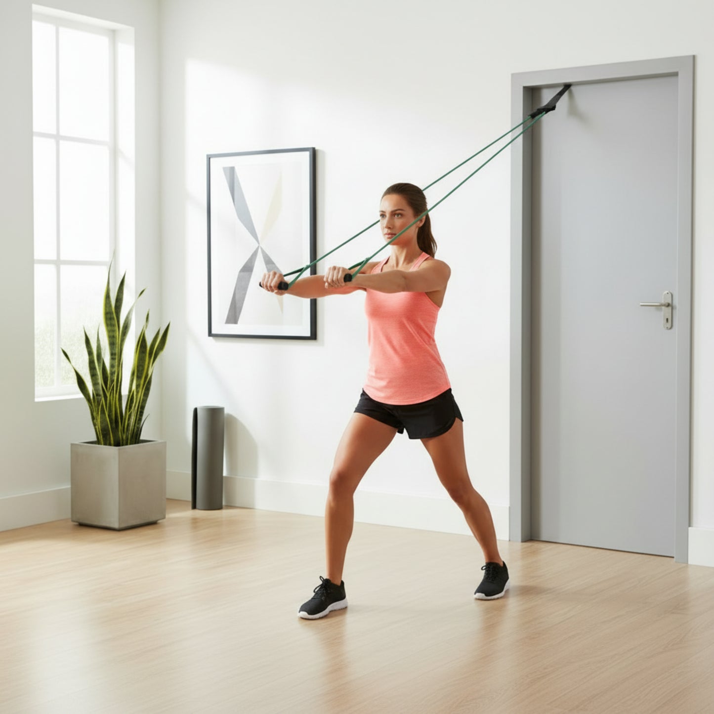 Ancrage de porte en mousse antidérapant pour entraînement fitness

