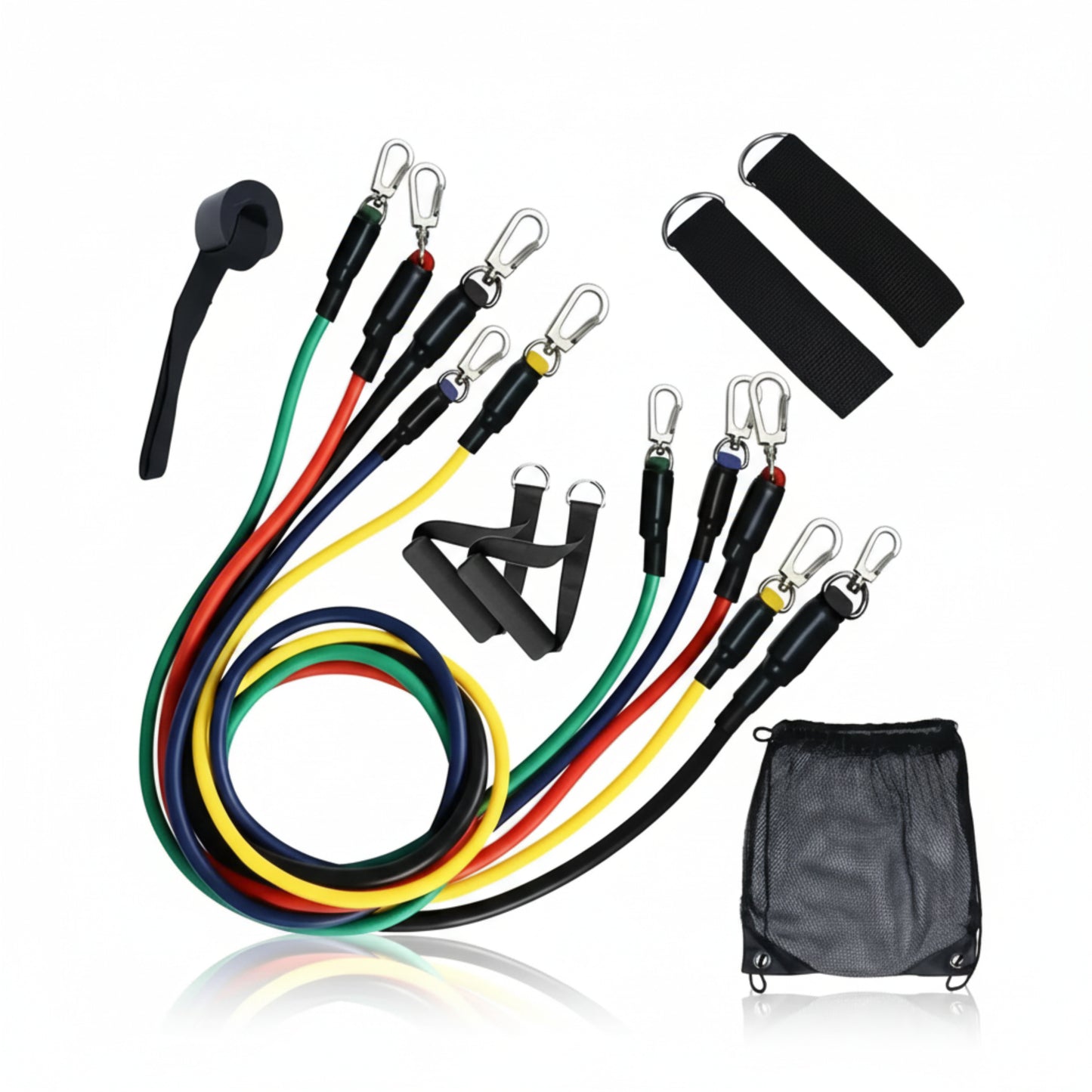 Kit de bandes de résistance portable avec sac de transport - fitness à domicile
