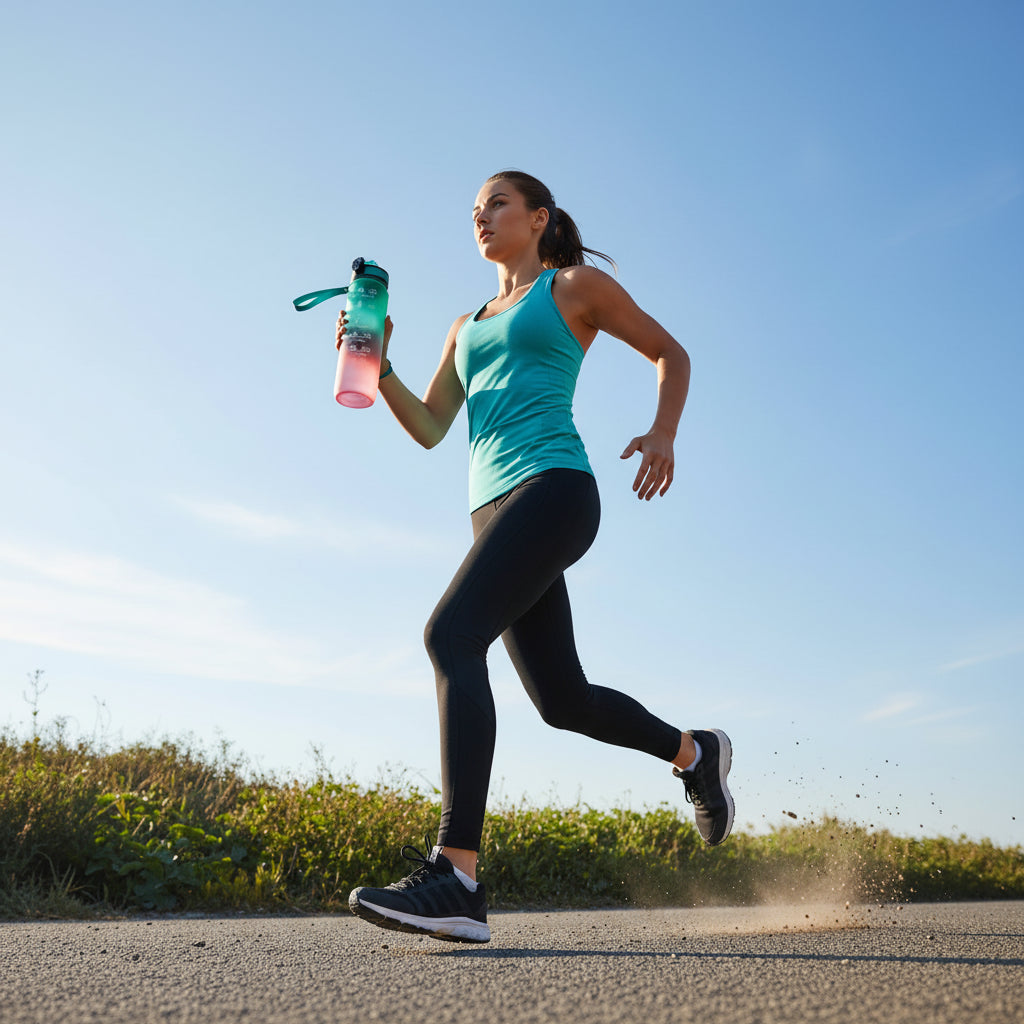 Bouteille eau sport 1L pour fitness et randonnée