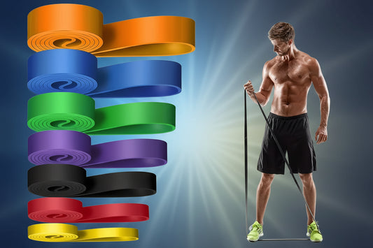 Bande élastique yoga 175-250LBS haute résistance en latex naturel
