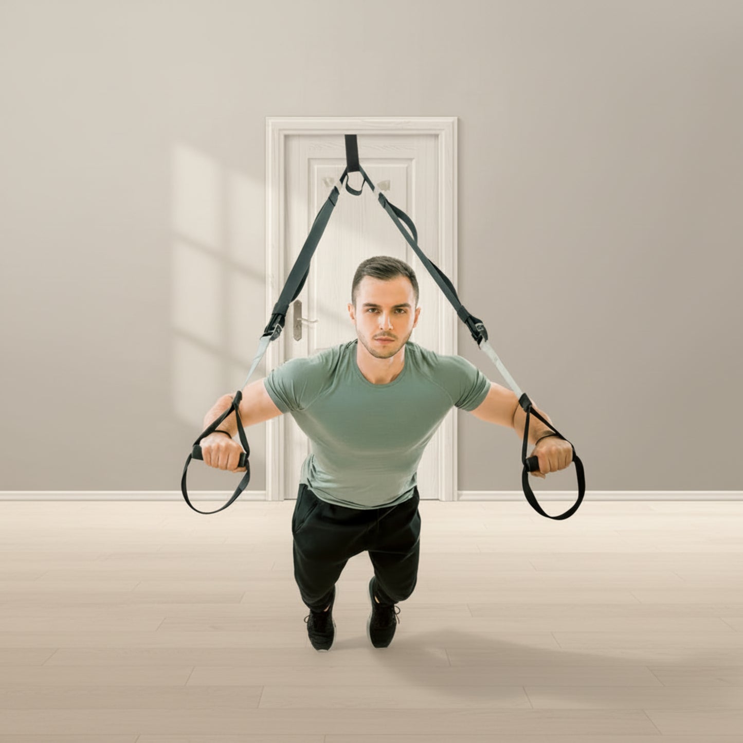 Installation de l'ancrage de porte pour bandes élastiques de musculation
