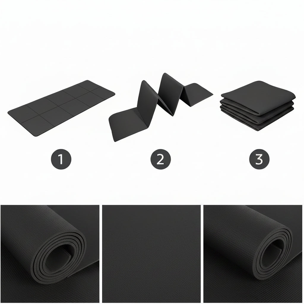 Tapis de Yoga Pliable EVA – Léger & Antidérapant | 3mm, 4mm ou 6mm